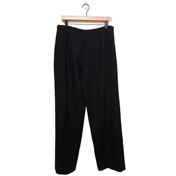 Bloomingdale's Vintage Black Wool Blend High Rise Wide Leg Dress Pants Sz 12 - Picture 3 of 7